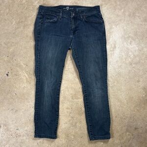 7 For All Mankind Charcoal Denim Ankle Jeans Jeans Size 27
